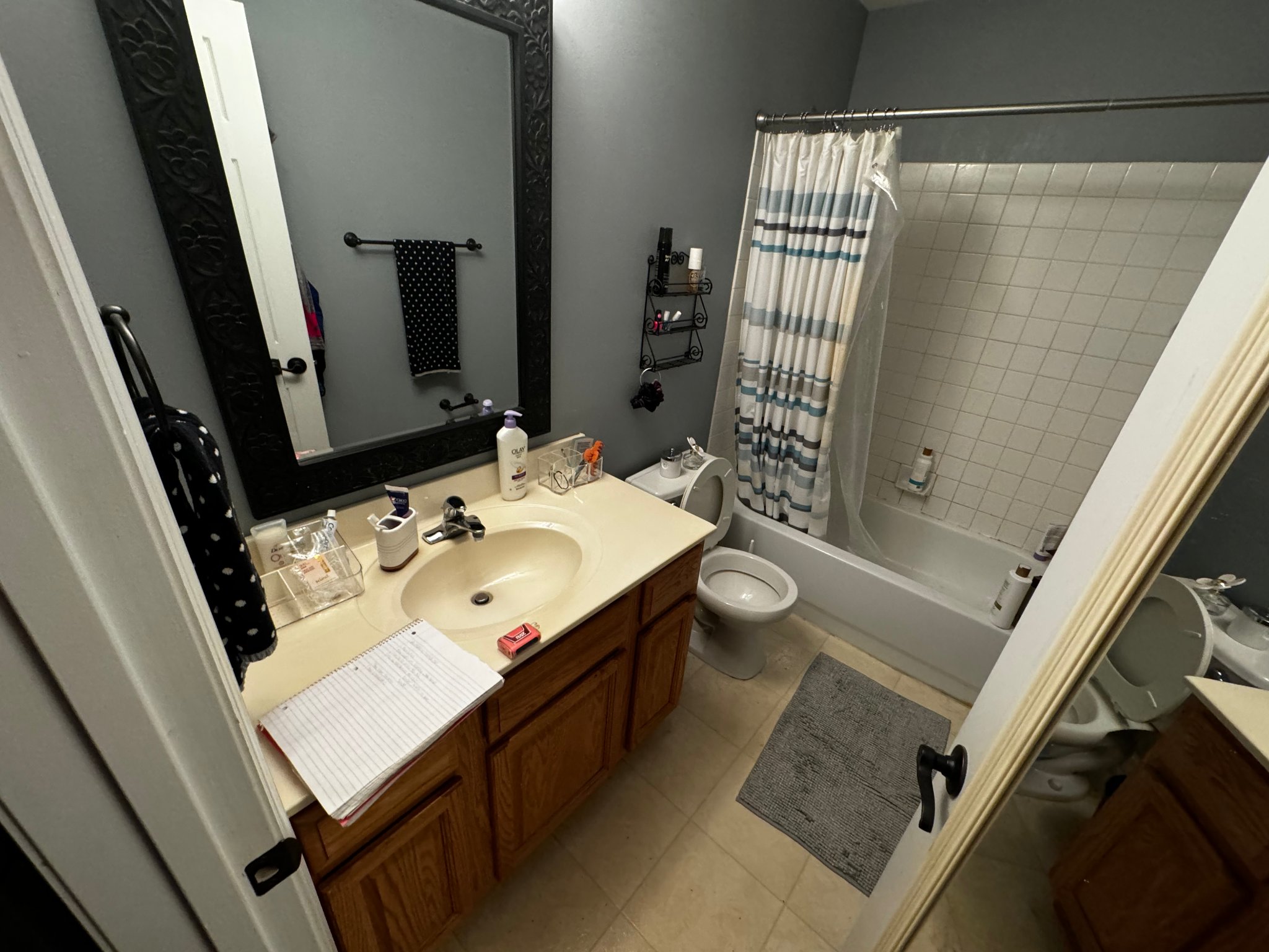 Gray Bathroom Refresh before